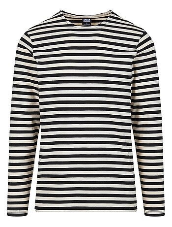 Urban Classics - T-shirt manches longues motif/style rayé