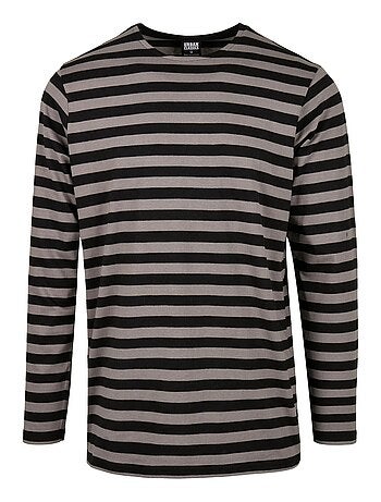 Urban Classics - T-shirt manches longues motif/style rayé