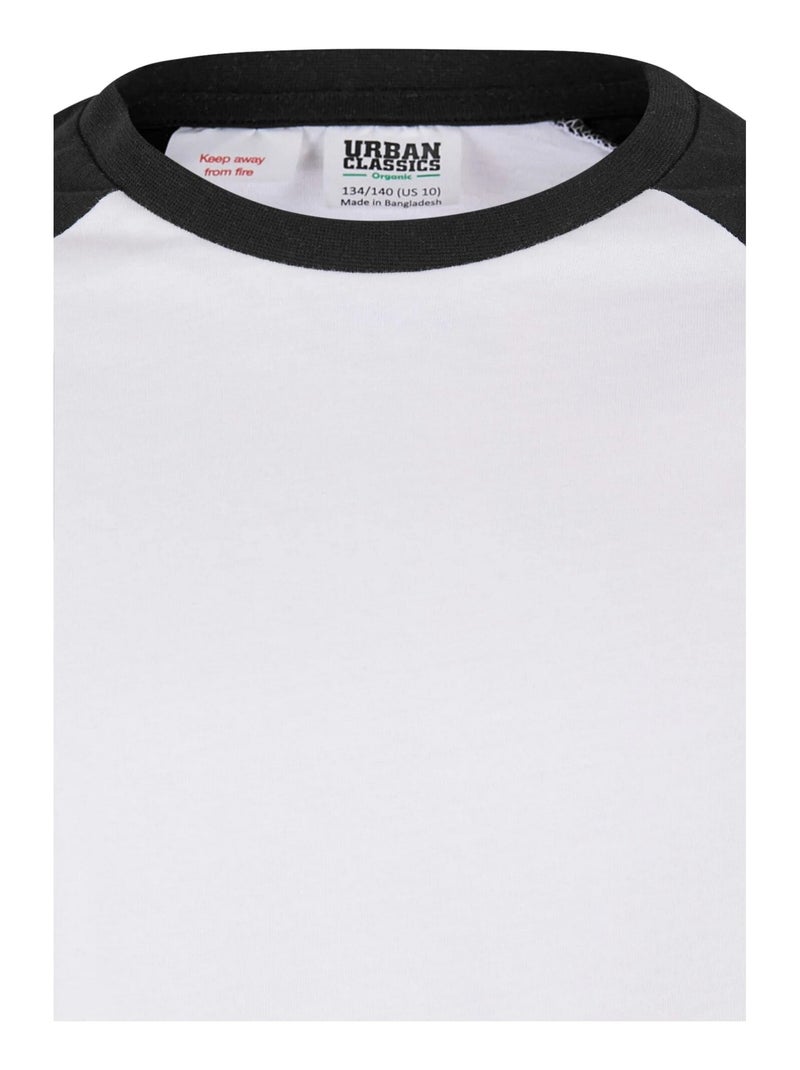 Urban Classics - T-shirt manches raglan Blanc Noir - Kiabi