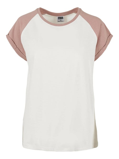 Urban Classics - T-shirt manches raglan motif/style Contrasté - Kiabi