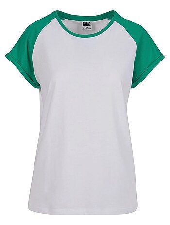 Urban Classics - T-shirt manches raglan motif/style Contrasté