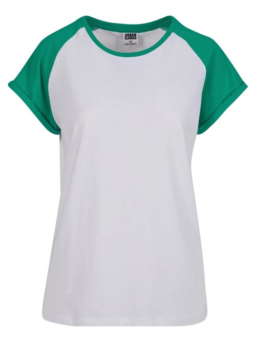 Urban Classics - T-shirt manches raglan motif/style Contrasté - Kiabi