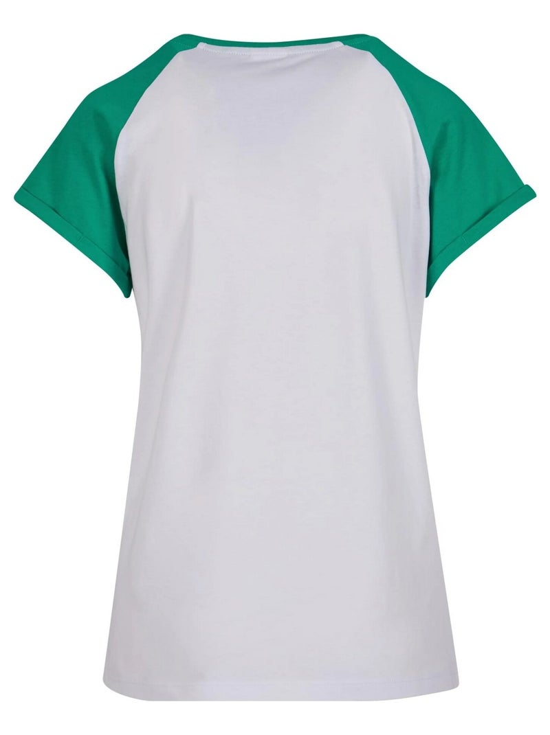 Urban Classics - T-shirt manches raglan motif/style Contrasté Blanc - Kiabi