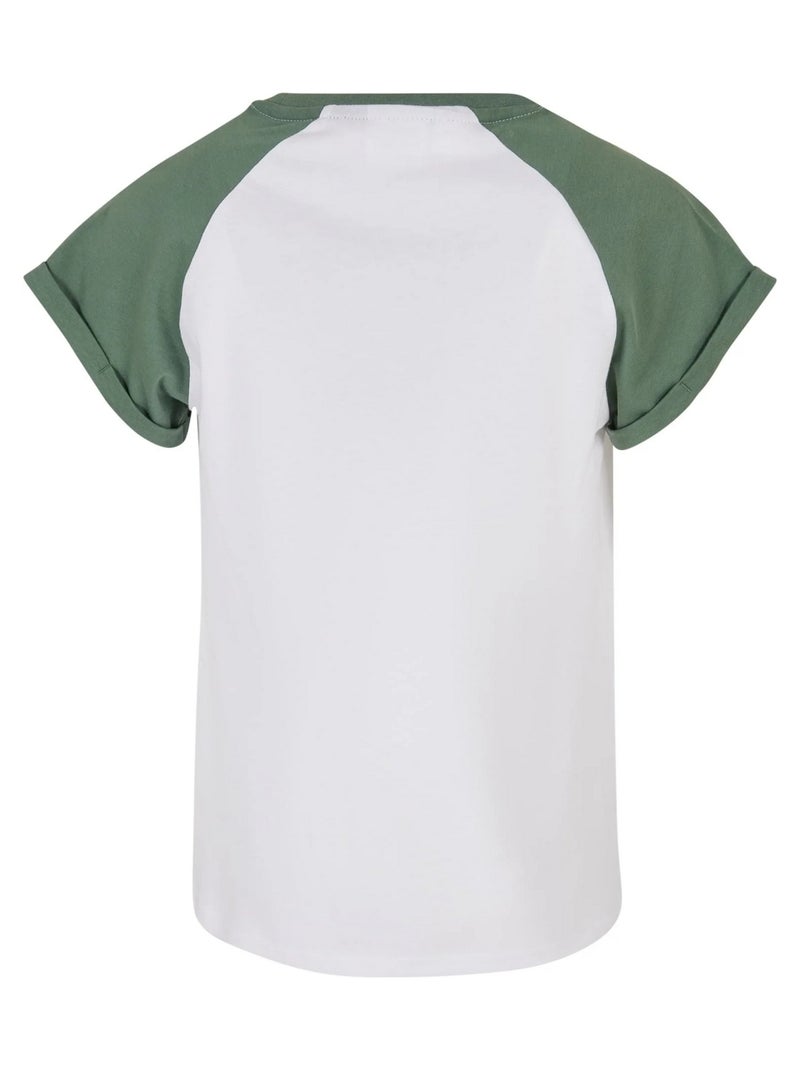 Urban Classics - T-shirt manches raglan motif/style Contrasté Blanc - Kiabi