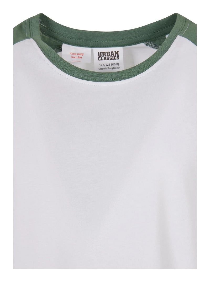 Urban Classics - T-shirt manches raglan motif/style Contrasté Blanc - Kiabi