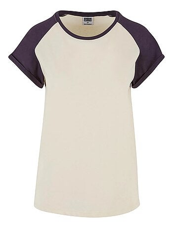Urban Classics - T-shirt manches raglan motif/style Contrasté