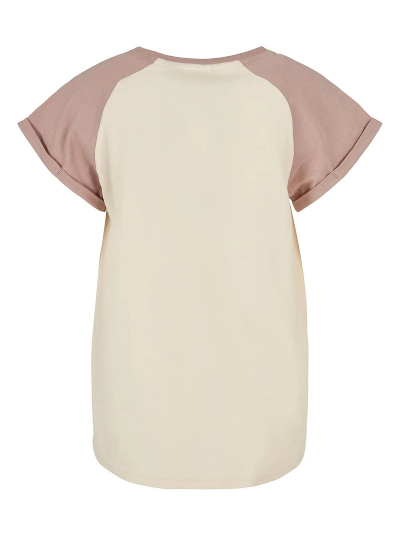 Urban Classics - T-shirt manches raglan motif/style Contrasté Blanc nacré - Kiabi