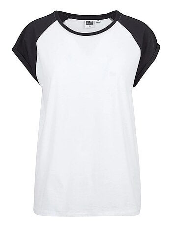 Urban Classics - T-shirt manches raglan motif/style Contrasté