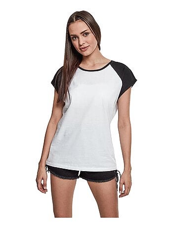 Urban Classics - T-shirt manches raglan motif/style Contrasté