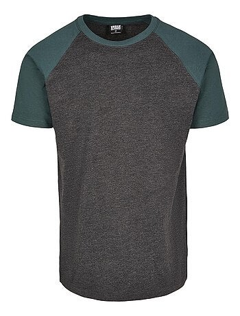 Urban Classics - T-shirt manches raglan motif/style Contrasté