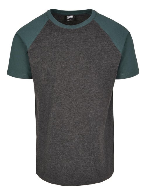 Urban Classics - T-shirt manches raglan motif/style Contrasté - Kiabi