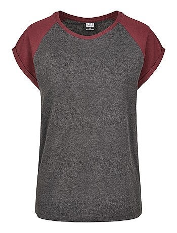 Urban Classics - T-shirt manches raglan motif/style Contrasté