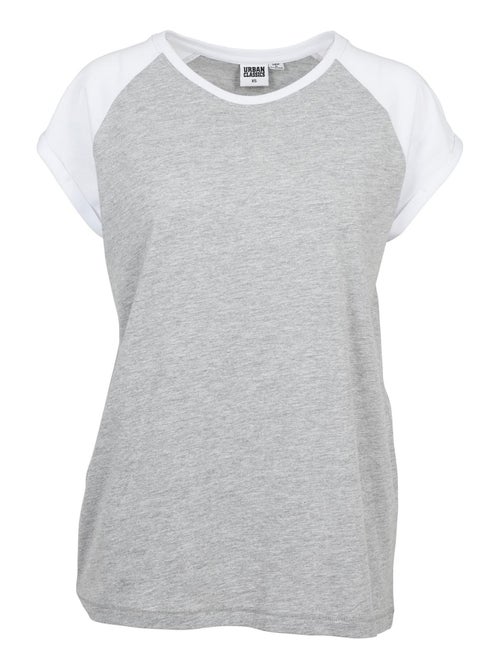 Urban Classics - T-shirt manches raglan motif/style Contrasté - Kiabi