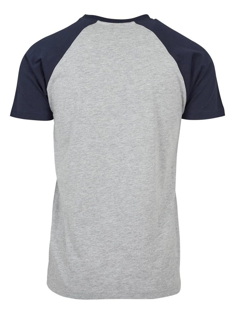 Urban Classics - T-shirt manches raglan motif/style Contrasté Gris Bleu Bleu - Kiabi