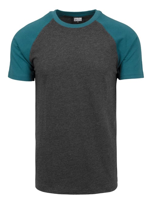 Urban Classics - T-shirt manches raglan motif/style Contrasté - Kiabi