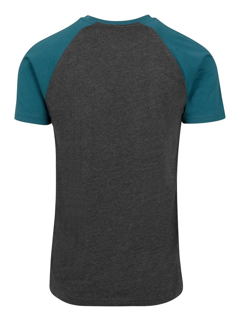 Urban Classics - T-shirt manches raglan motif/style Contrasté Gris chiné - Kiabi