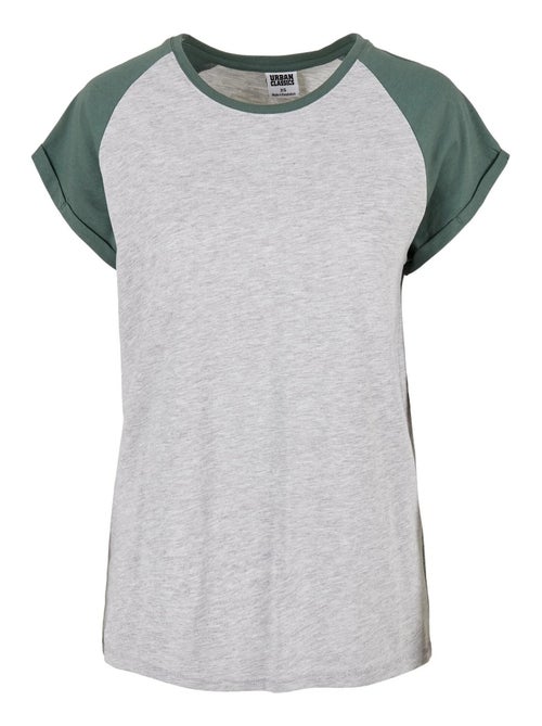 Urban Classics - T-shirt manches raglan motif/style Contrasté - Kiabi