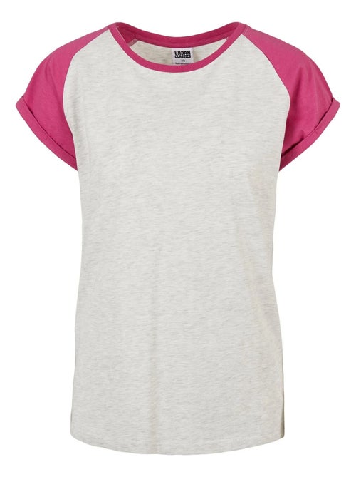 Urban Classics - T-shirt manches raglan motif/style Contrasté - Kiabi