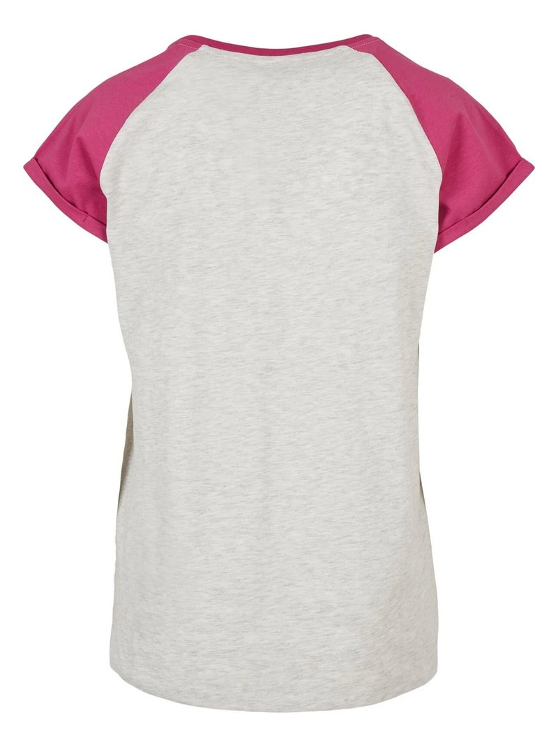 Urban Classics - T-shirt manches raglan motif/style Contrasté Gris - Kiabi