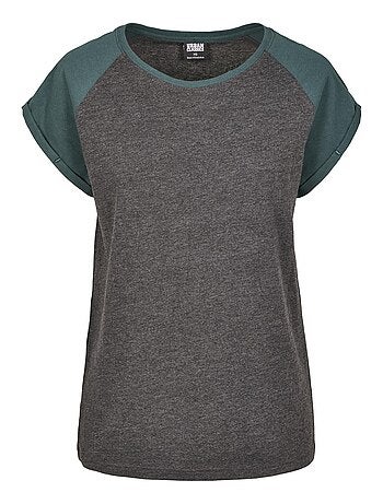 Urban Classics - T-shirt manches raglan motif/style Contrasté