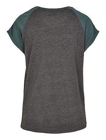 Urban Classics - T-shirt manches raglan motif/style Contrasté