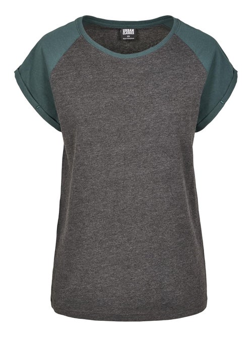 Urban Classics - T-shirt manches raglan motif/style Contrasté - Kiabi