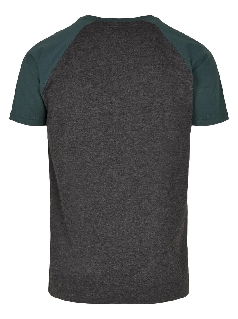 Urban Classics - T-shirt manches raglan motif/style Contrasté Gris Gris anthracite - Kiabi