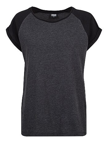 Urban Classics - T-shirt manches raglan motif/style Contrasté