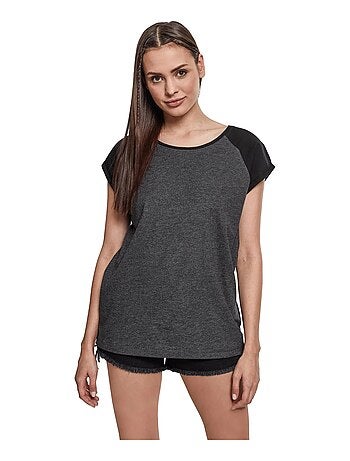 Urban Classics - T-shirt manches raglan motif/style Contrasté
