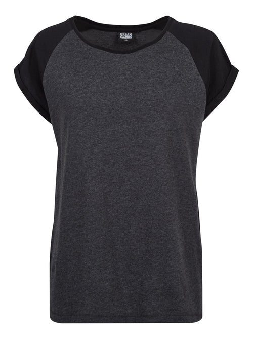 Urban Classics - T-shirt manches raglan motif/style Contrasté - Kiabi