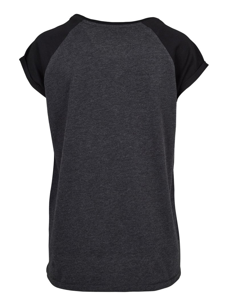 Urban Classics - T-shirt manches raglan motif/style Contrasté Gris Gris anthracite - Kiabi