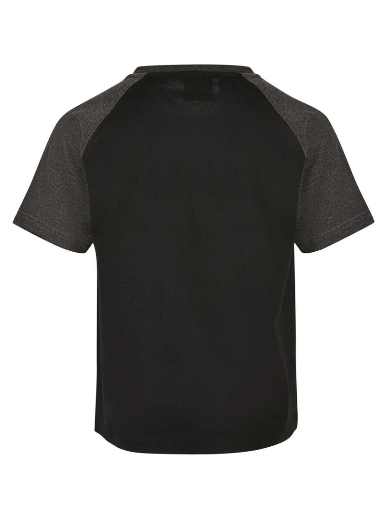 Urban Classics - T-shirt manches raglan motif/style Contrasté Noir - Kiabi