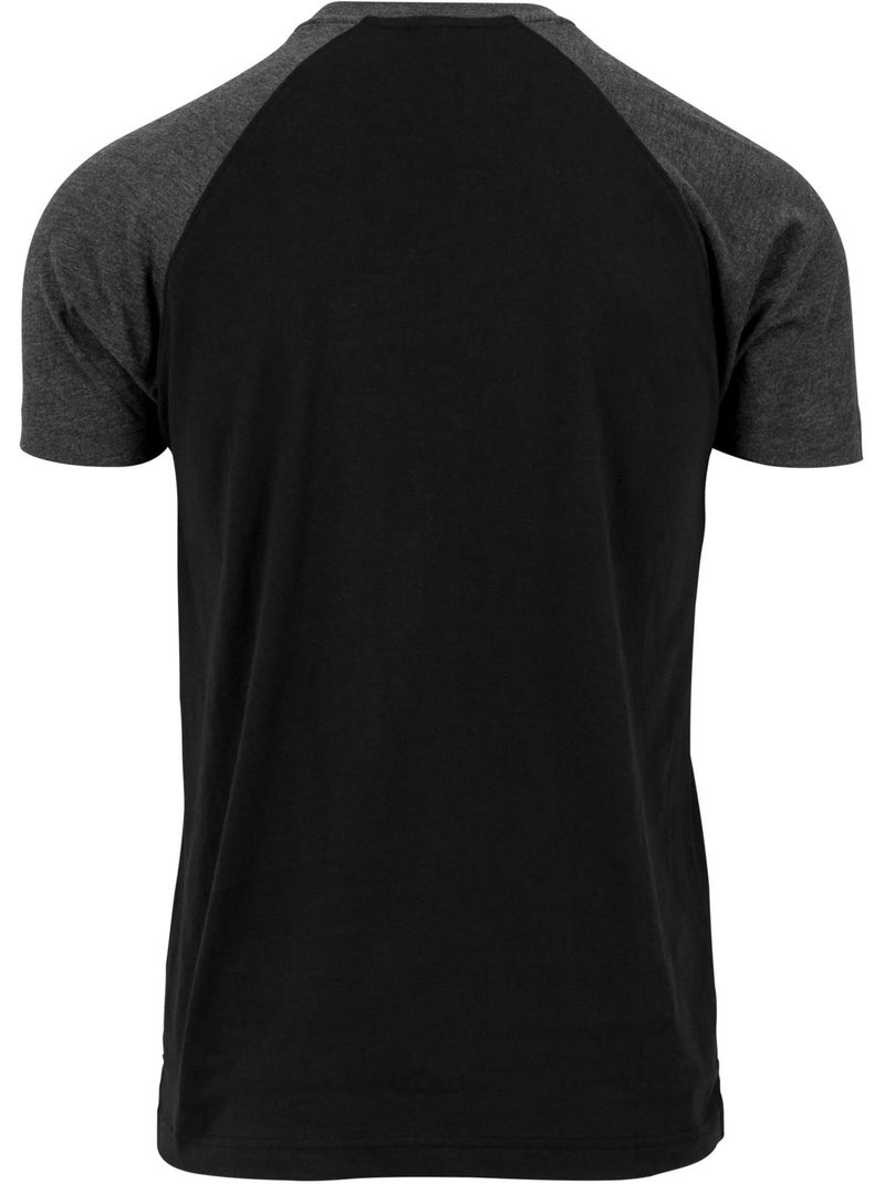 Urban Classics - T-shirt manches raglan motif/style Contrasté Noir - Kiabi