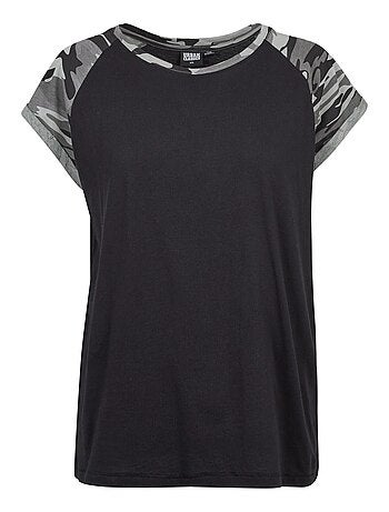 Urban Classics - T-shirt manches raglan motif/style Contrasté