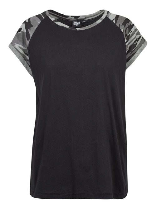 Urban Classics - T-shirt manches raglan motif/style Contrasté - Kiabi