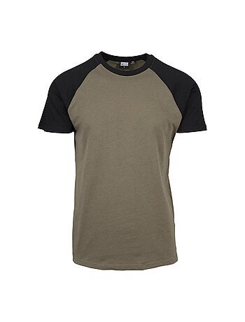 Urban Classics - T-shirt manches raglan motif/style Contrasté