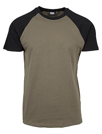 Urban Classics - T-shirt manches raglan motif/style Contrasté
