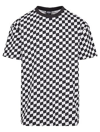 Urban Classics - T-shirt motif/style à carreaux