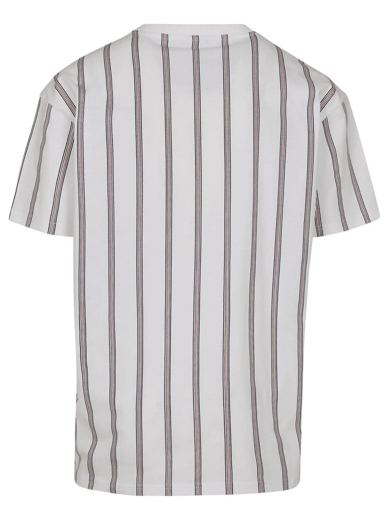 Urban Classics - T-shirt motif/style à rayures Blanc Bleu - Kiabi