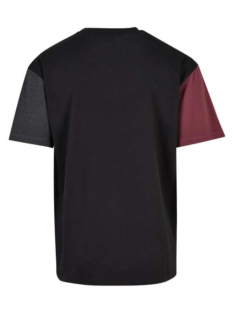 Urban Classics - T-shirt motif/style blocs de couleurs Noir - Kiabi
