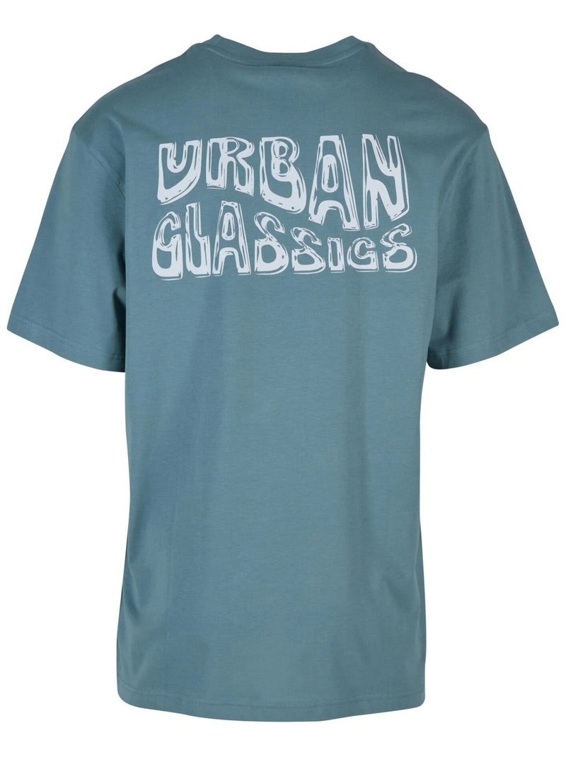 Urban Classics - T-shirt motif/style Brillant Bleu turquoise - Kiabi
