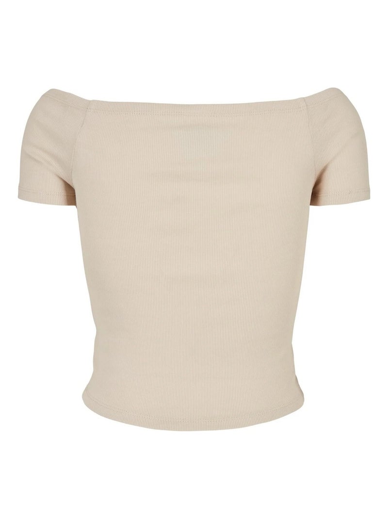 Urban Classics - T-shirt motif/style Côtelé Blanc nacré - Kiabi