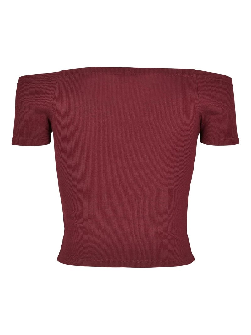 Urban Classics - T-shirt motif/style Côtelé Bordeaux - Kiabi