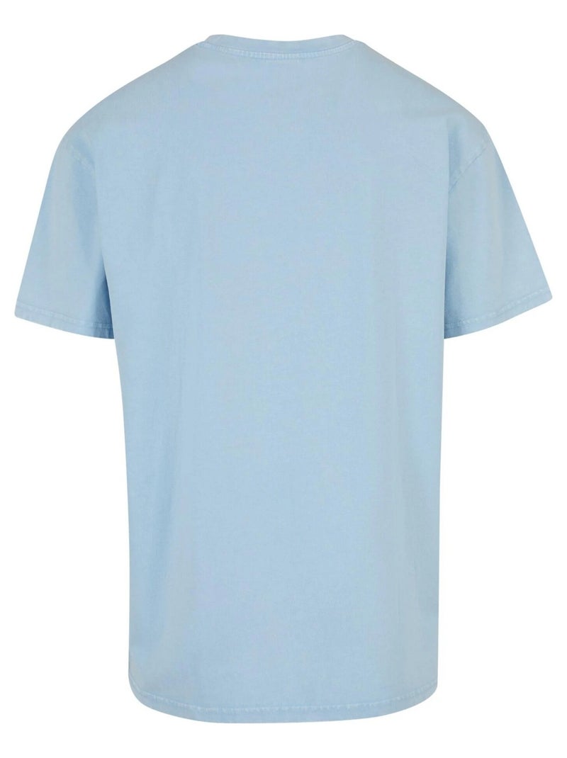 Urban Classics - T-shirt motif/style délavé à l'acide Bleu ciel - Kiabi