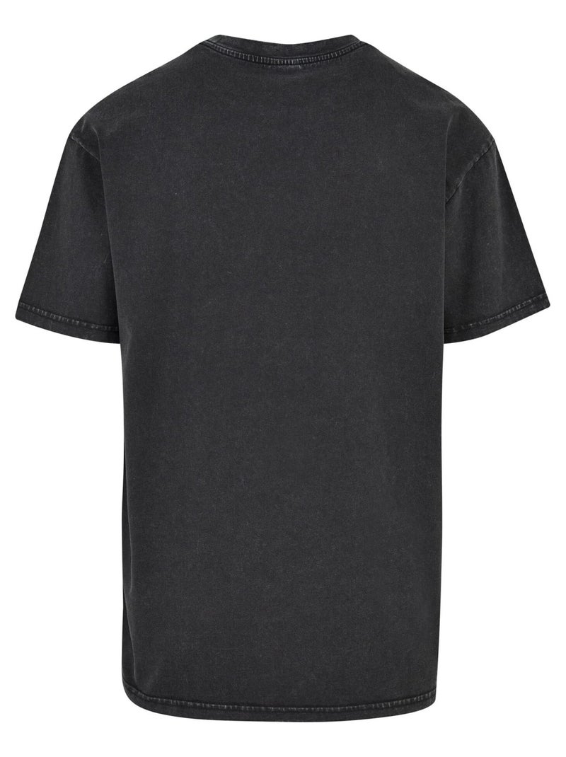 Urban Classics - T-shirt motif/style délavé à l'acide Noir - Kiabi