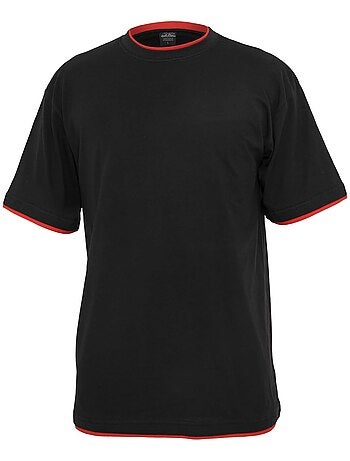 Urban Classics - T-shirt motif/style Détail contrasté