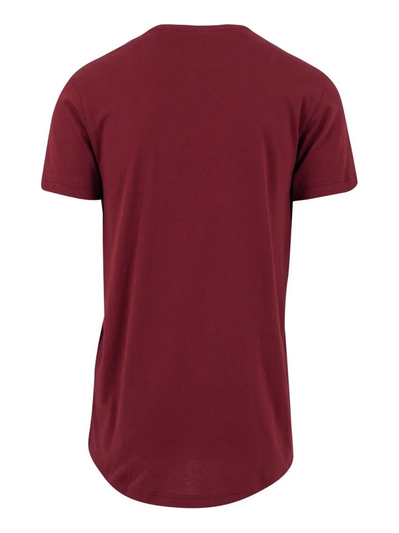 Urban Classics - T-shirt motif/style Façonné Bordeaux - Kiabi