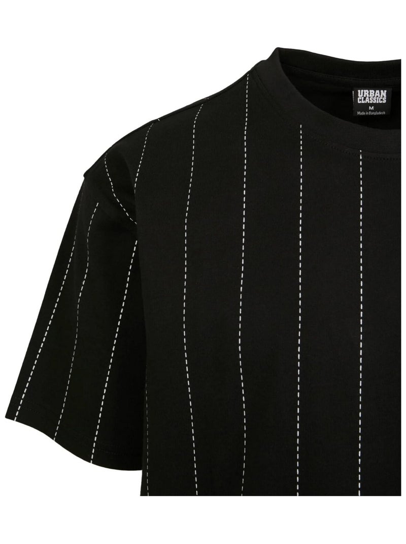 Urban Classics - T-shirt motif/style fines rayures Noir - Kiabi