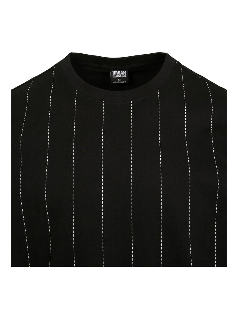 Urban Classics - T-shirt motif/style fines rayures Noir - Kiabi