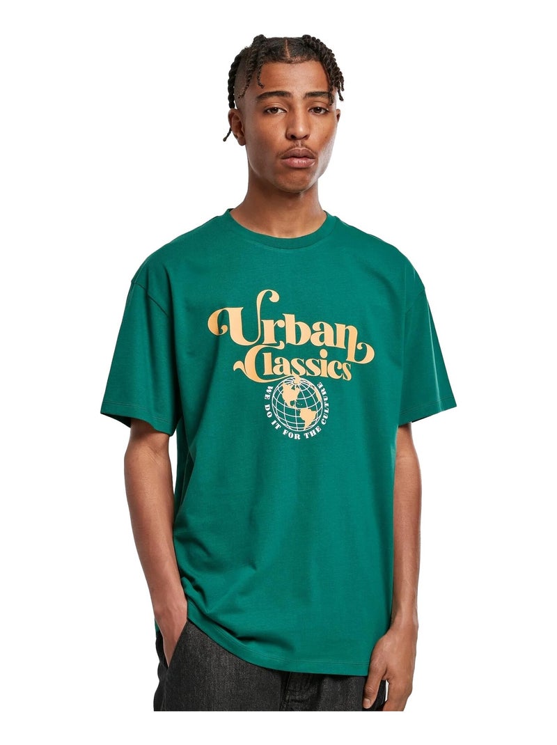 Urban Classics - T-shirt motif/style Globe Vert - Kiabi
